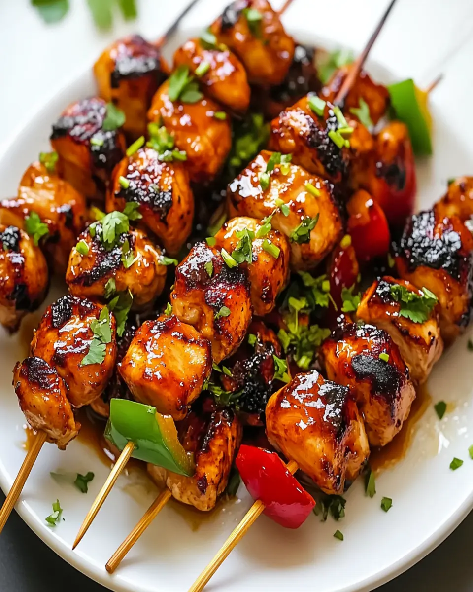 Honey Garlic Asian Chicken Kabobs: A Flavorful Delight! First Image First Image