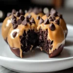Chocolate Chip Cookie Dough Brownie Bombs – Easy No-Bake Dessert Bites First Image First Image