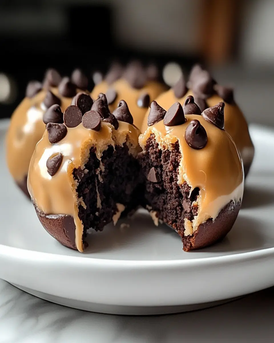 Chocolate Chip Cookie Dough Brownie Bombs – Easy No-Bake Dessert Bites First Image First Image