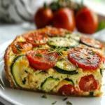 Crustless Zucchini Tomato Quiche First Image First Image