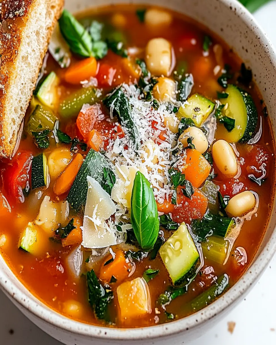 Easy & Healthy Minestrone Soup First Image First Image
