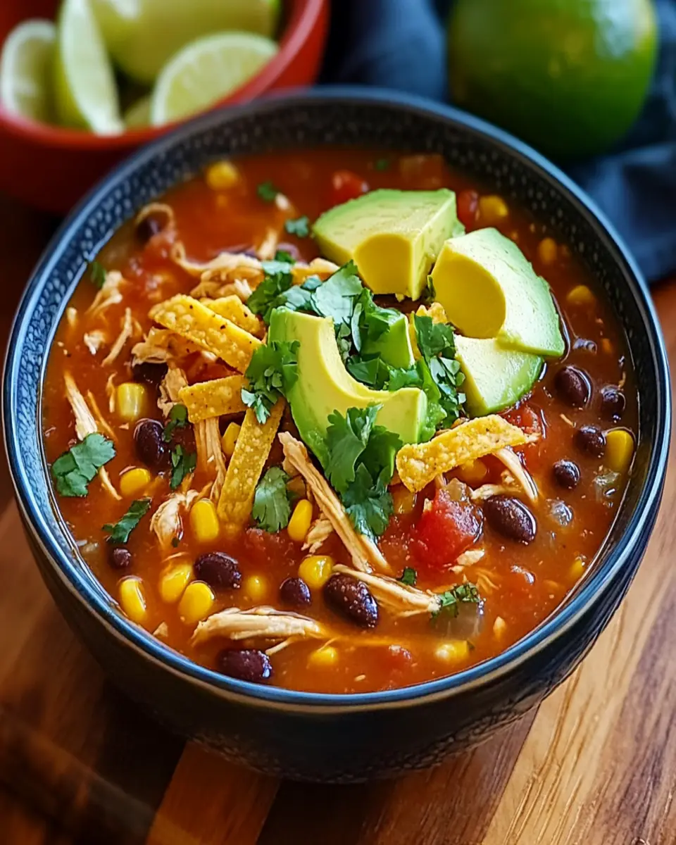 Crockpot Chicken Tortilla Soup First Image First Image