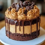 Chocolate Peanut Butter Layer Cake: A Delightful Recipe! First Image First Image