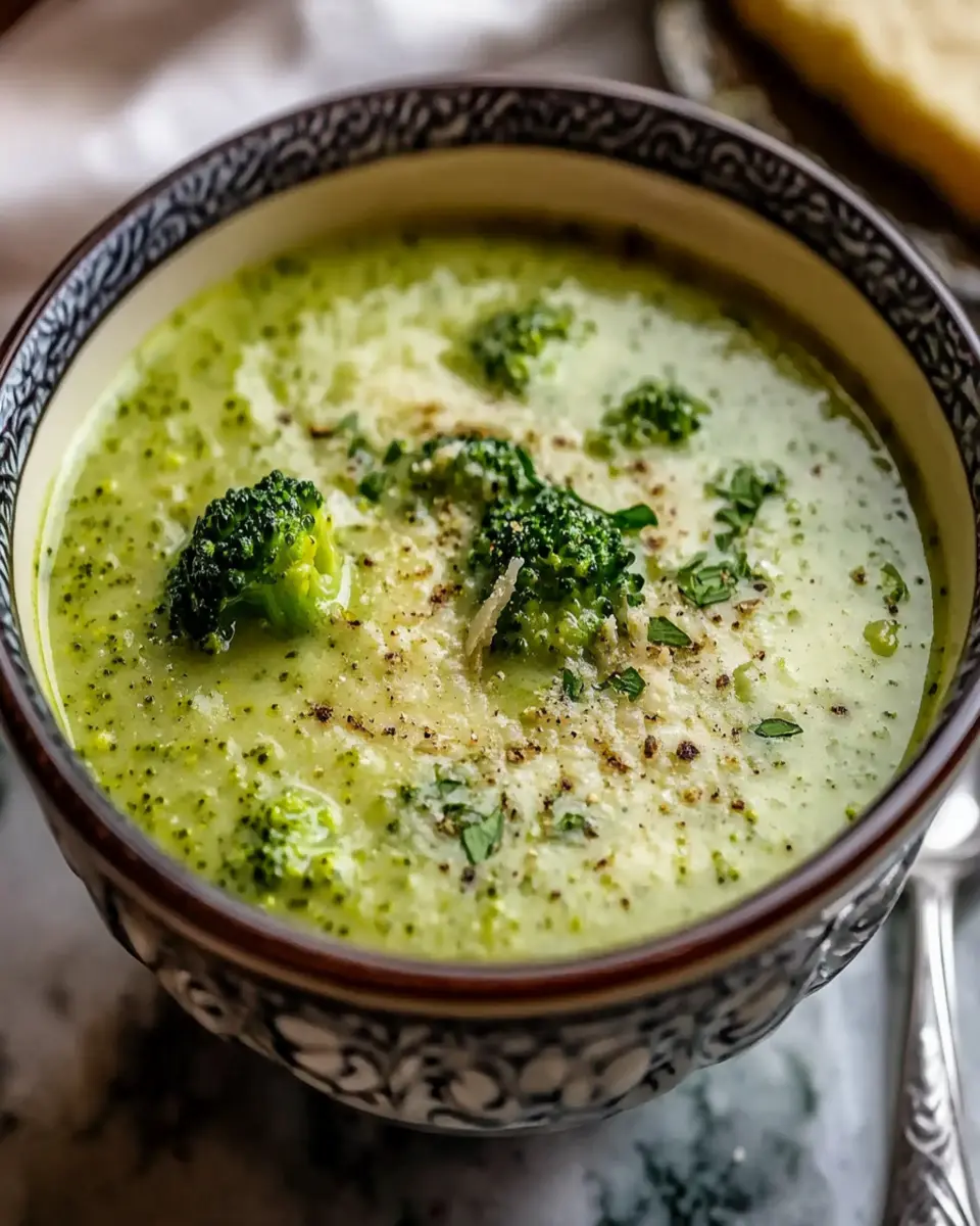 Garlic Italian Broccoli Soup First Image First Image