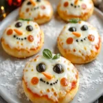 Cheesy Mini Snowman Pizzas: A Fun Winter Treat for Kids First Image First Image