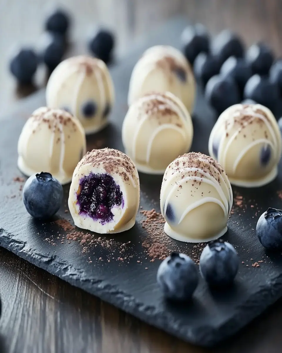 White Chocolate Blueberry Truffles First Image First Image