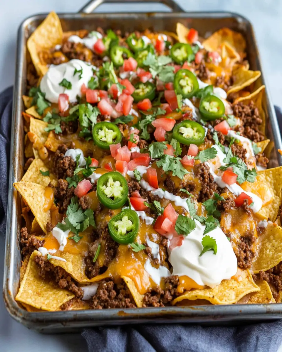 Sheet Pan Beef Nachos First Image First Image