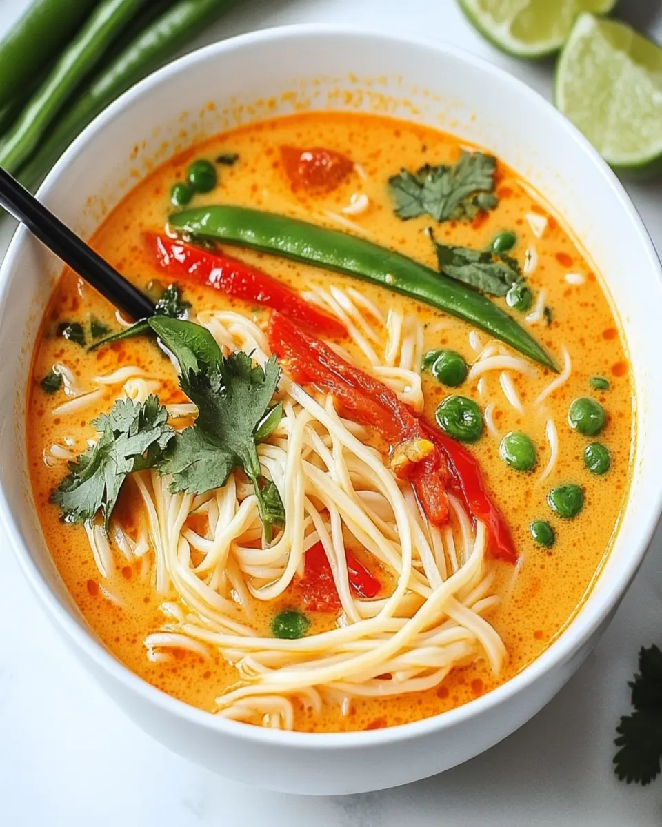 Irresistible Coconut Curry Noodle Soup Recipe to Savor First Image First Image