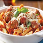 Three-Cheese Meatball Mostaccioli First Image First Image
