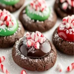 Peppermint Chocolate Blossom Cookies First Image First Image