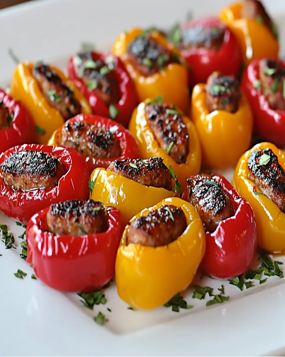 Sausage Stuffed Sweet Mini Peppers First Image First Image