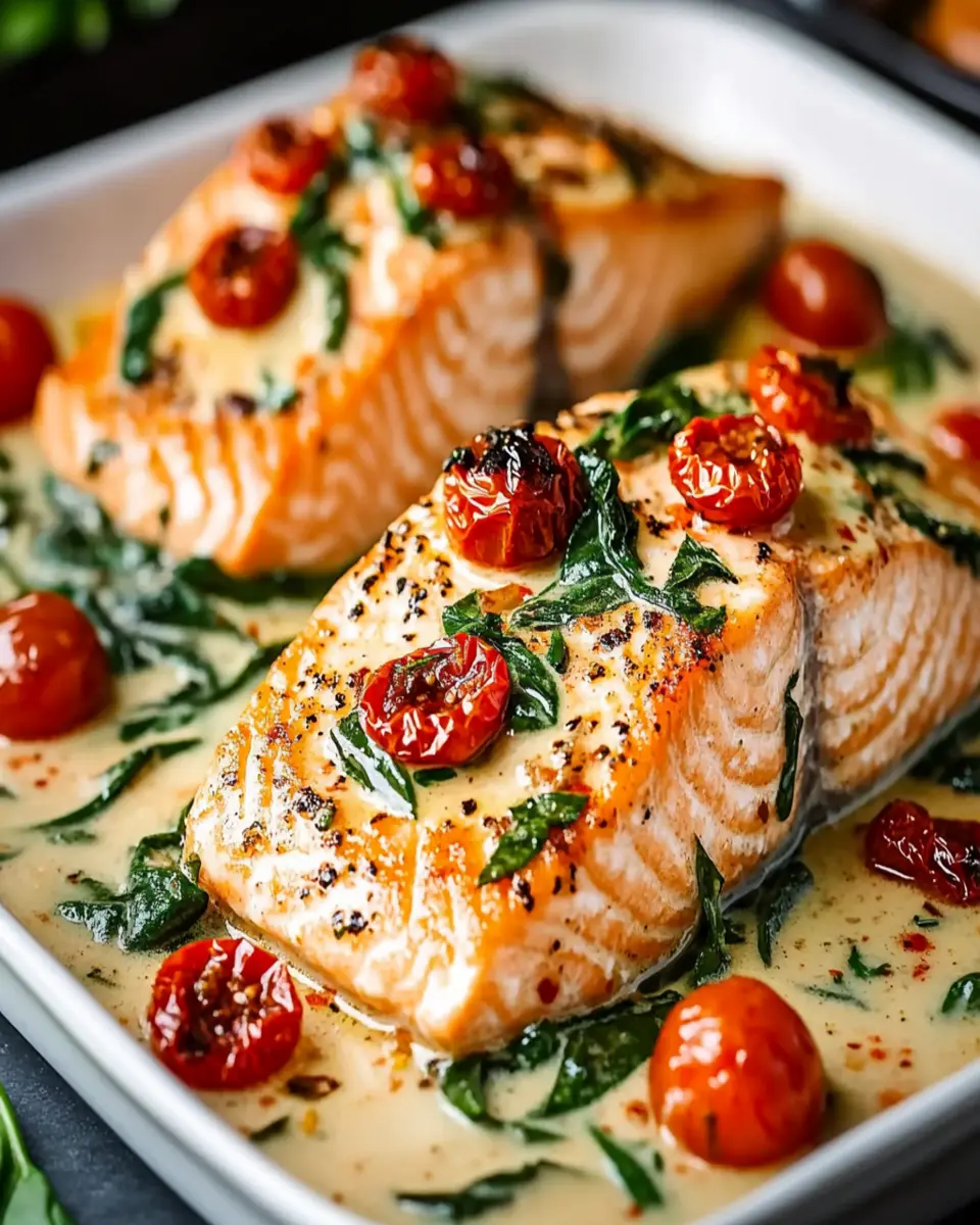 Creamy Tuscan Salmon: An Amazing Ultimate Recipe for 4 First Image First Image
