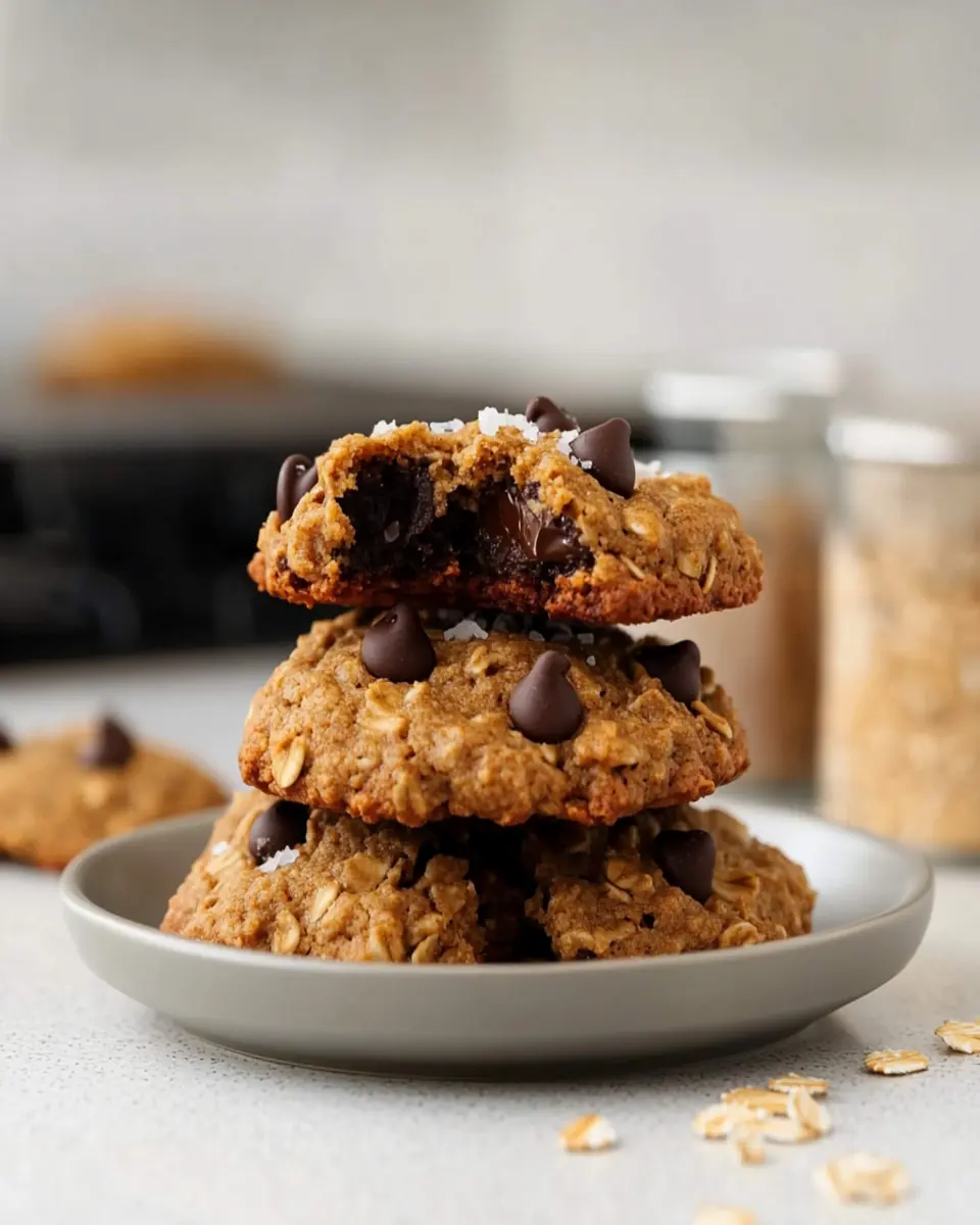 Soft Vegan Oatmeal Chocolate Chip Cookies First Image First Image
