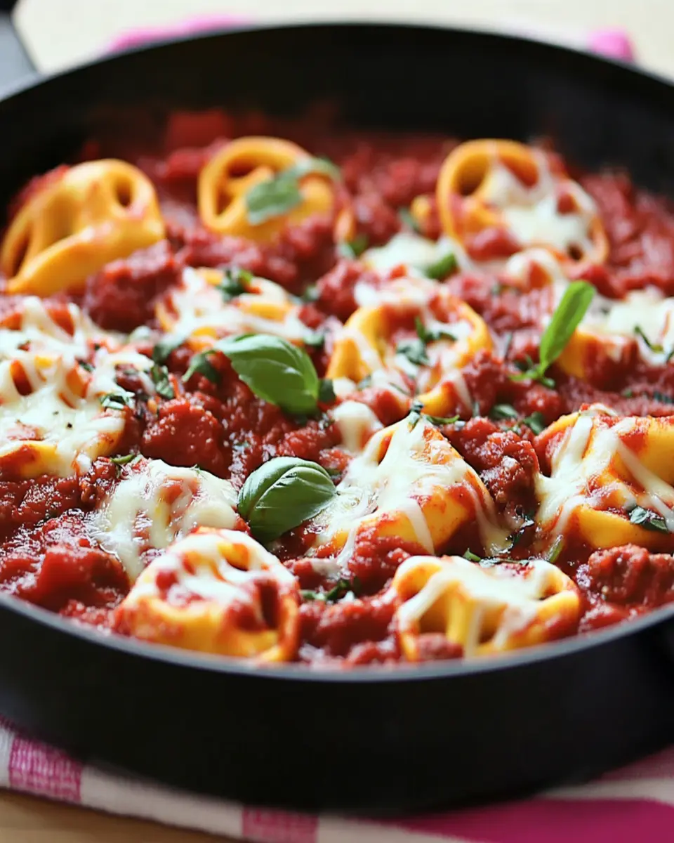 Beefy Marinara Tortellini Skillet Bake First Image First Image