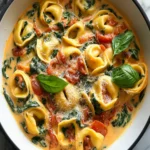 Creamy Spinach Tomato Tortellini Recipe First Image First Image