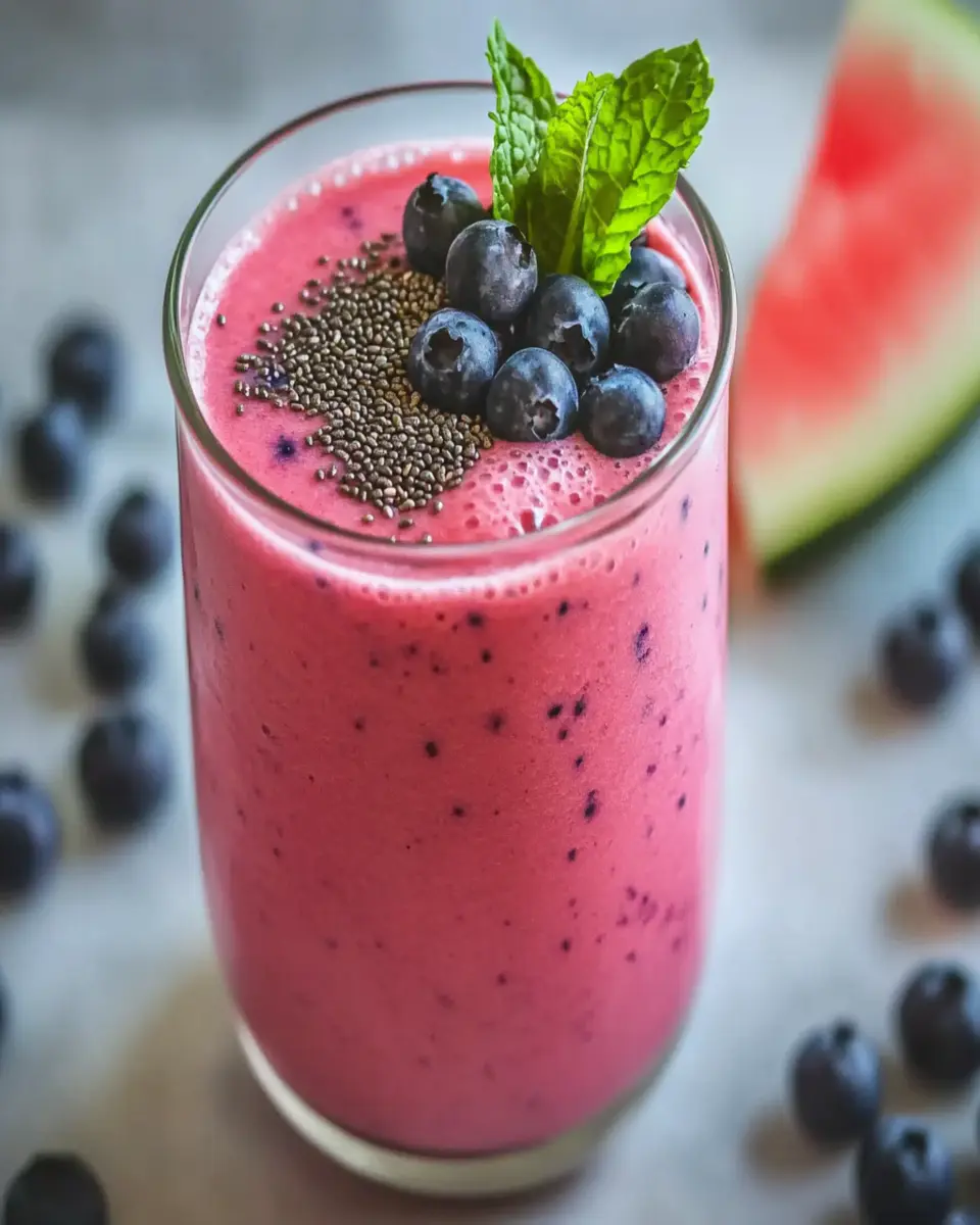 Watermelon Blueberry Protein Smoothie: A Wonderful Ultimate Recipe for Beginners First Image First Image