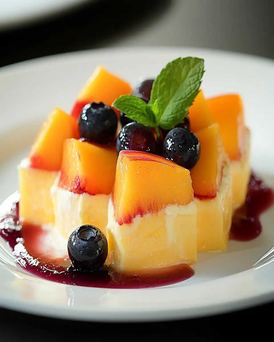 Peaches and Blueberries With Mascarpone First Image First Image
