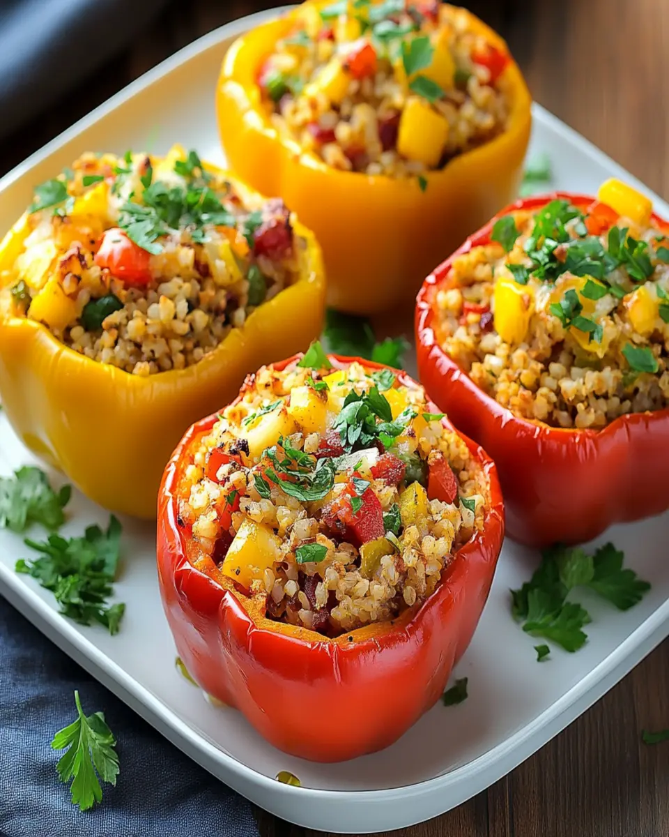 Savory Stuffed Bell Peppers: A Comforting Delight First Image First Image