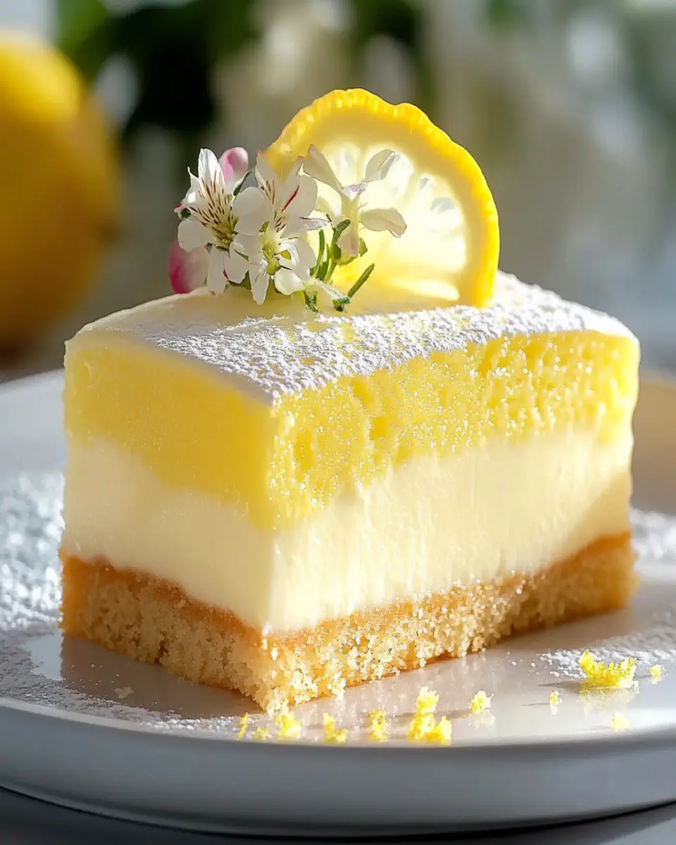 Irresistible Lemon Custard Cake – Simple, Fresh & Delicious Dessert Recipe First Image First Image