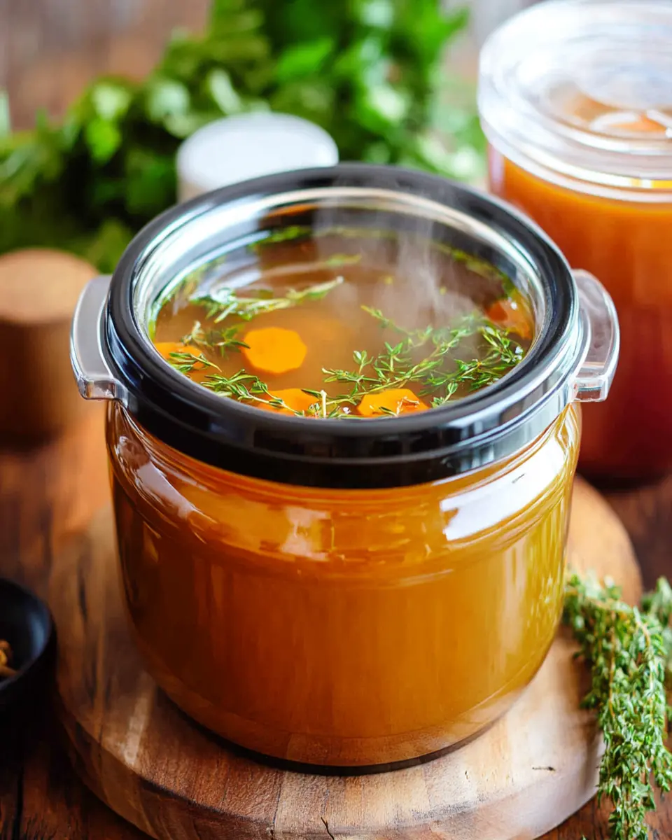 Bone Broth in Slow Cooker First Image First Image