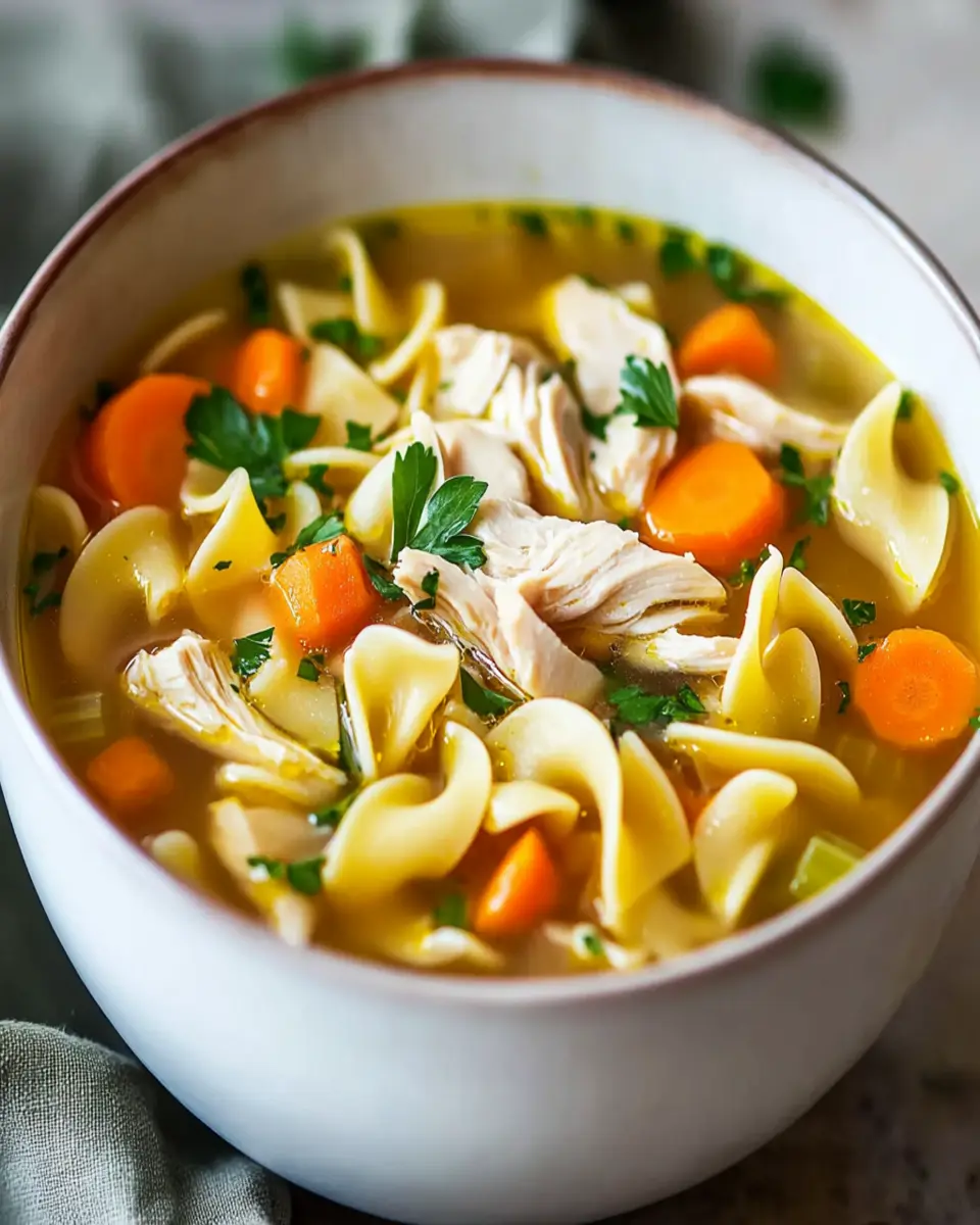 Homemade Chicken Noodle Soup: The Ultimate Amazing Comfort Recipe First Image First Image