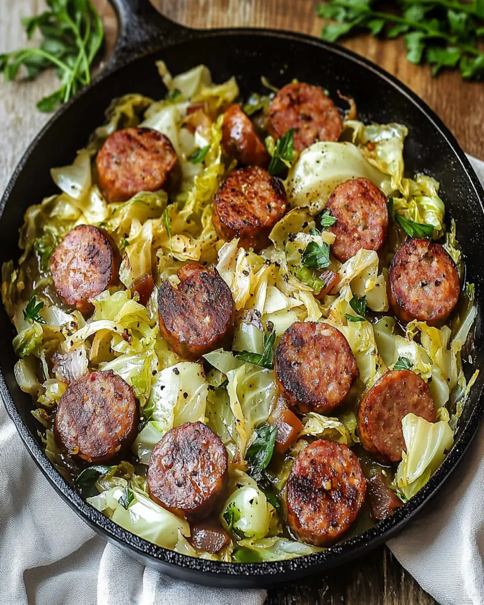 Sizzling Kielbasa and Cabbage Skillet Recipe to Delight First Image First Image