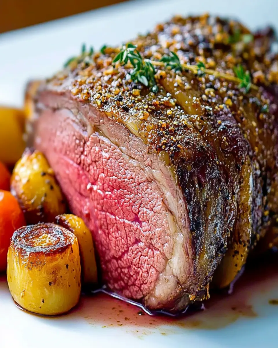 Easy Medium Rare Oven Roasted Prime Rib First Image First Image