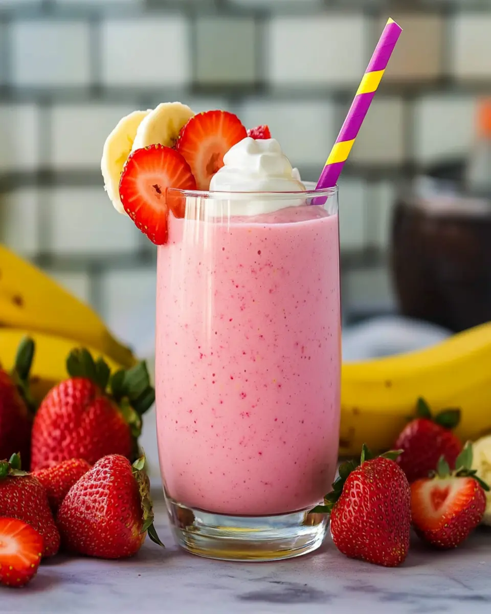 Strawberry Banana Yogurt Smoothie First Image First Image