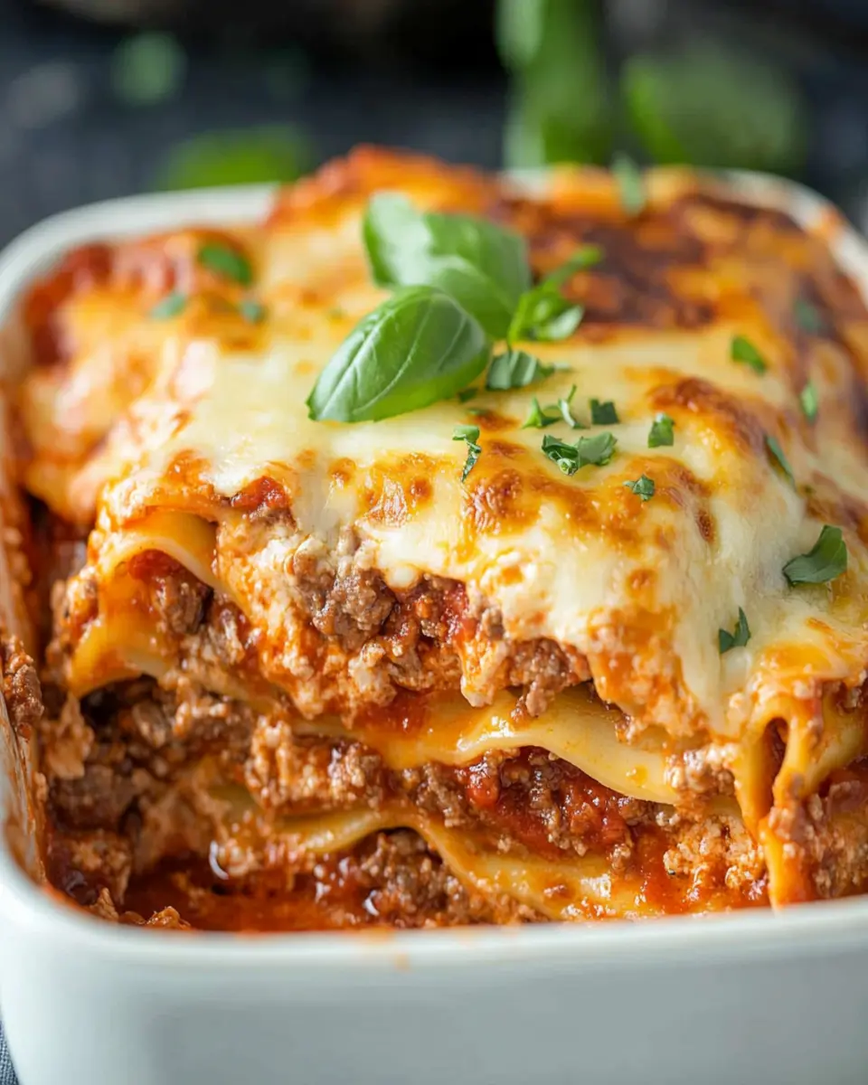 Cheesy Beef Lasagna First Image First Image