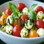 Pesto Caprese Pasta Salad Recipe First Image First Image