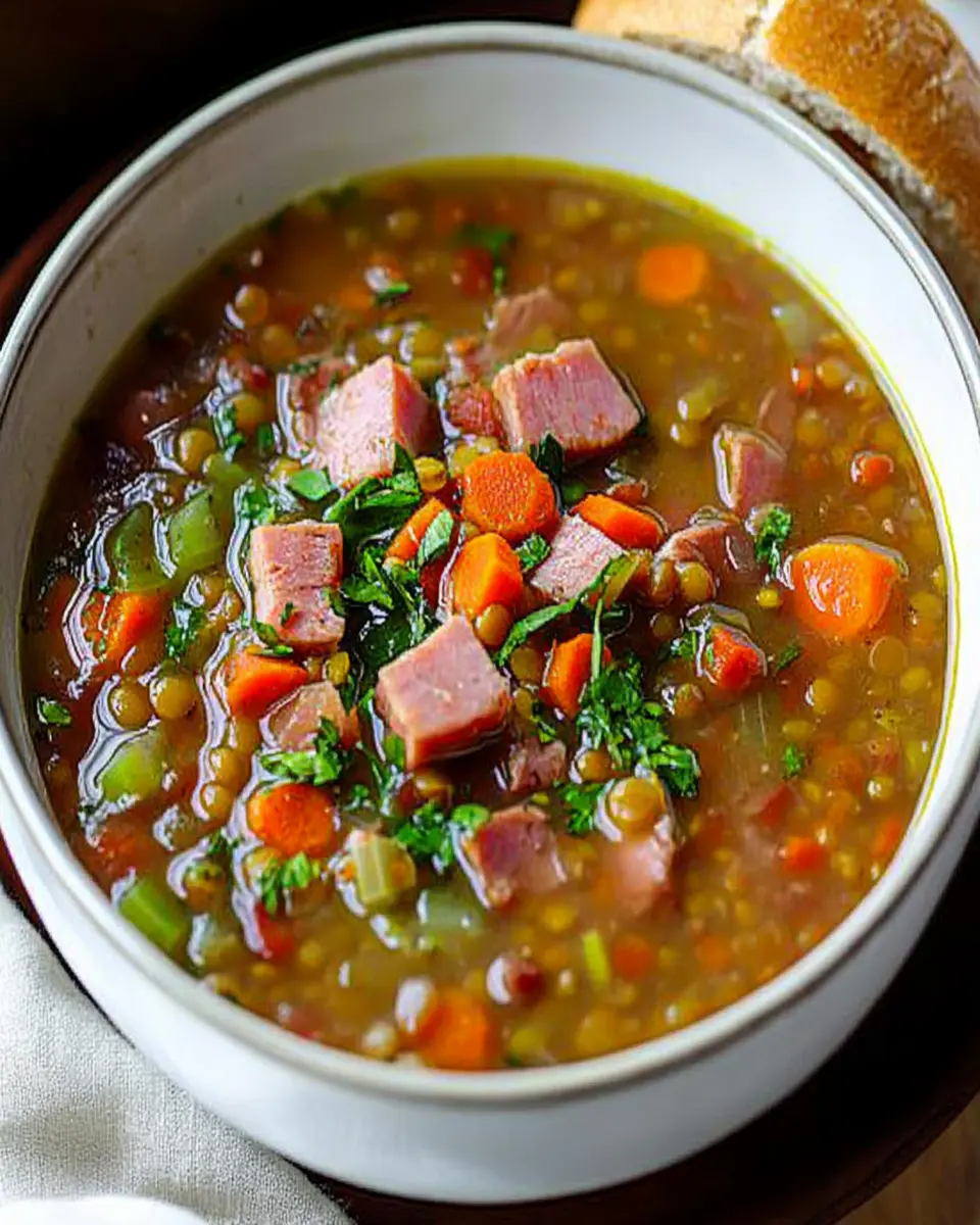 Ham and Lentil Soup First Image First Image