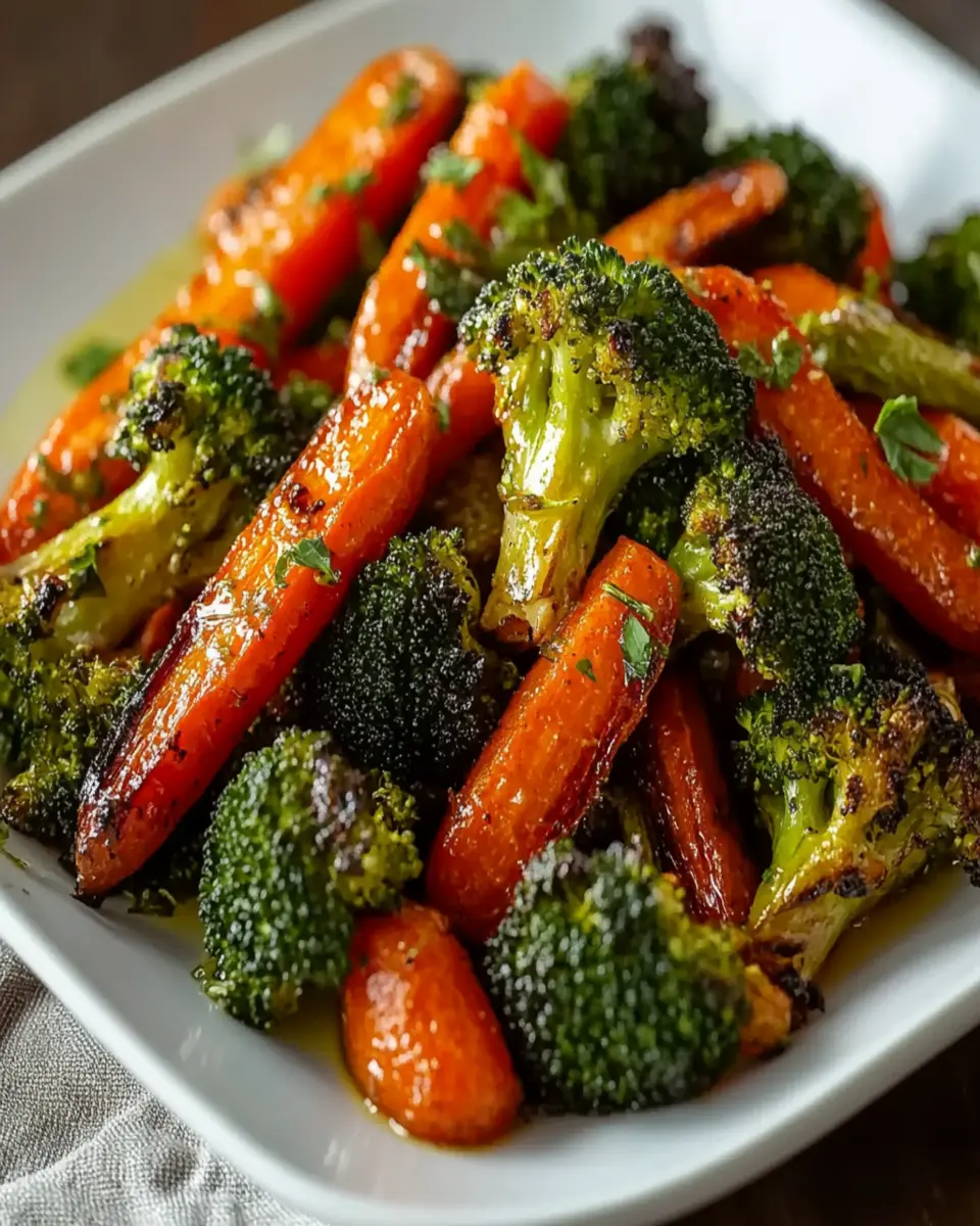 Roasted Broccoli and Carrots First Image First Image