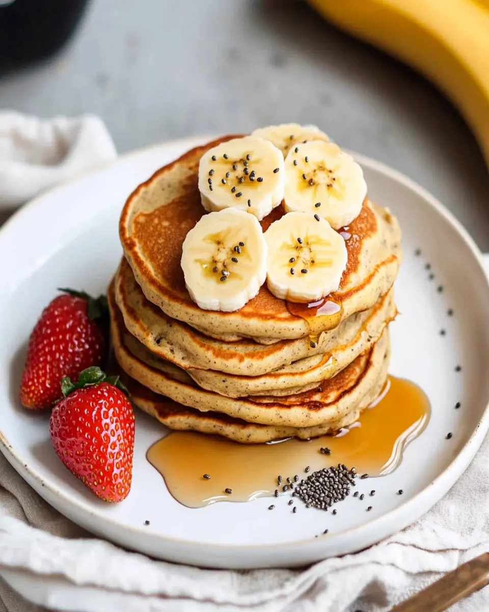 Gluten-Free Dairy Free Banana Protein Pancakes (30g Protein!) First Image First Image