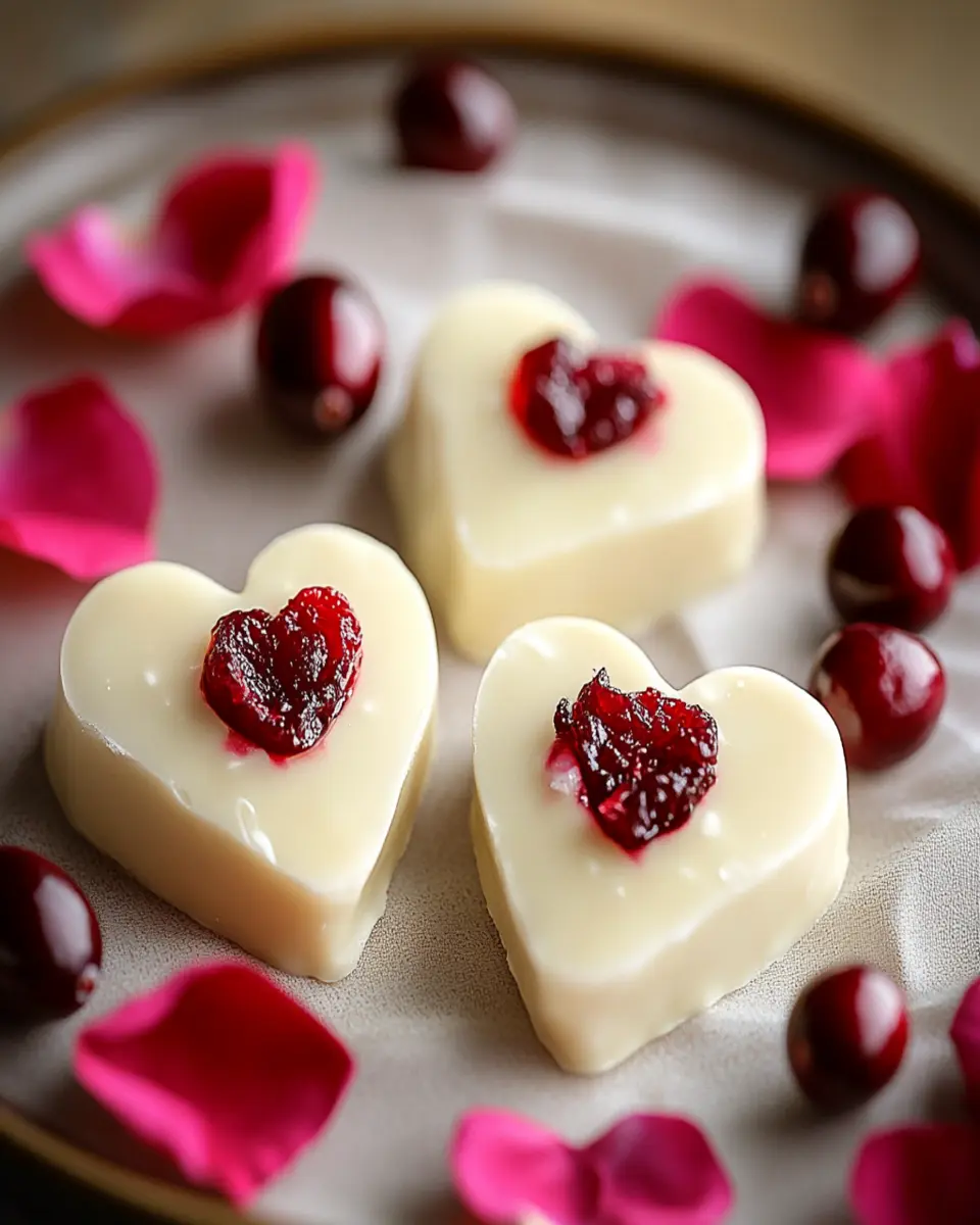 Valentine’s Day White Chocolate Hearts with Cranberries: a Romantic Dessert First Image First Image