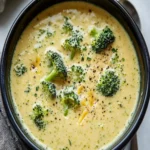 Slow Cooker Cheesy Broccoli Soup First Image First Image