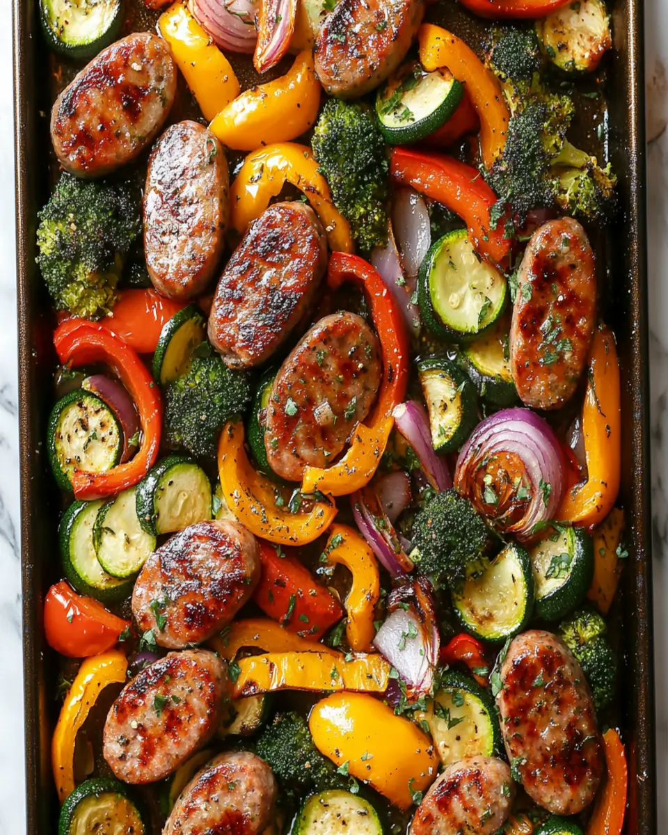 Sheet Pan Sausage and Veggies First Image First Image