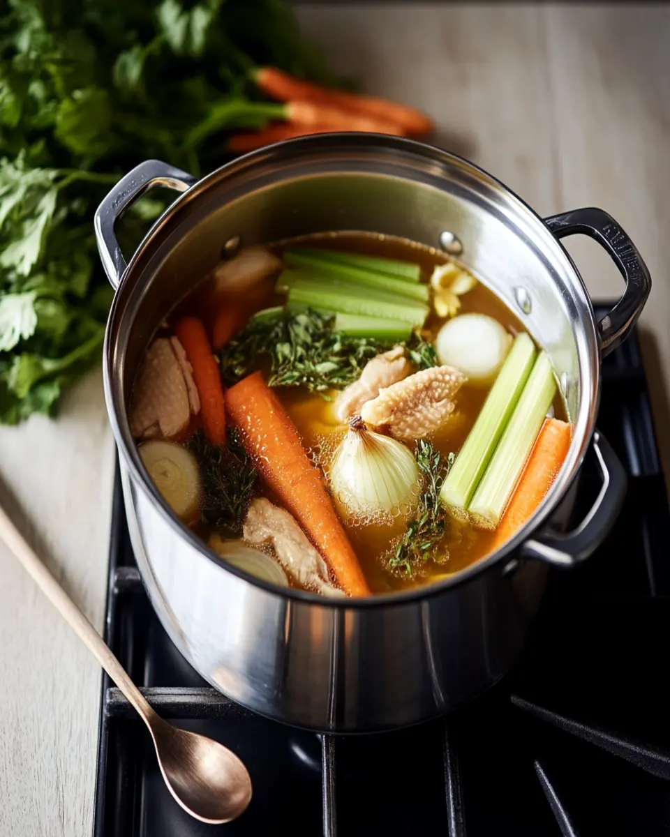 How to Make Homemade Chicken Stock First Image First Image