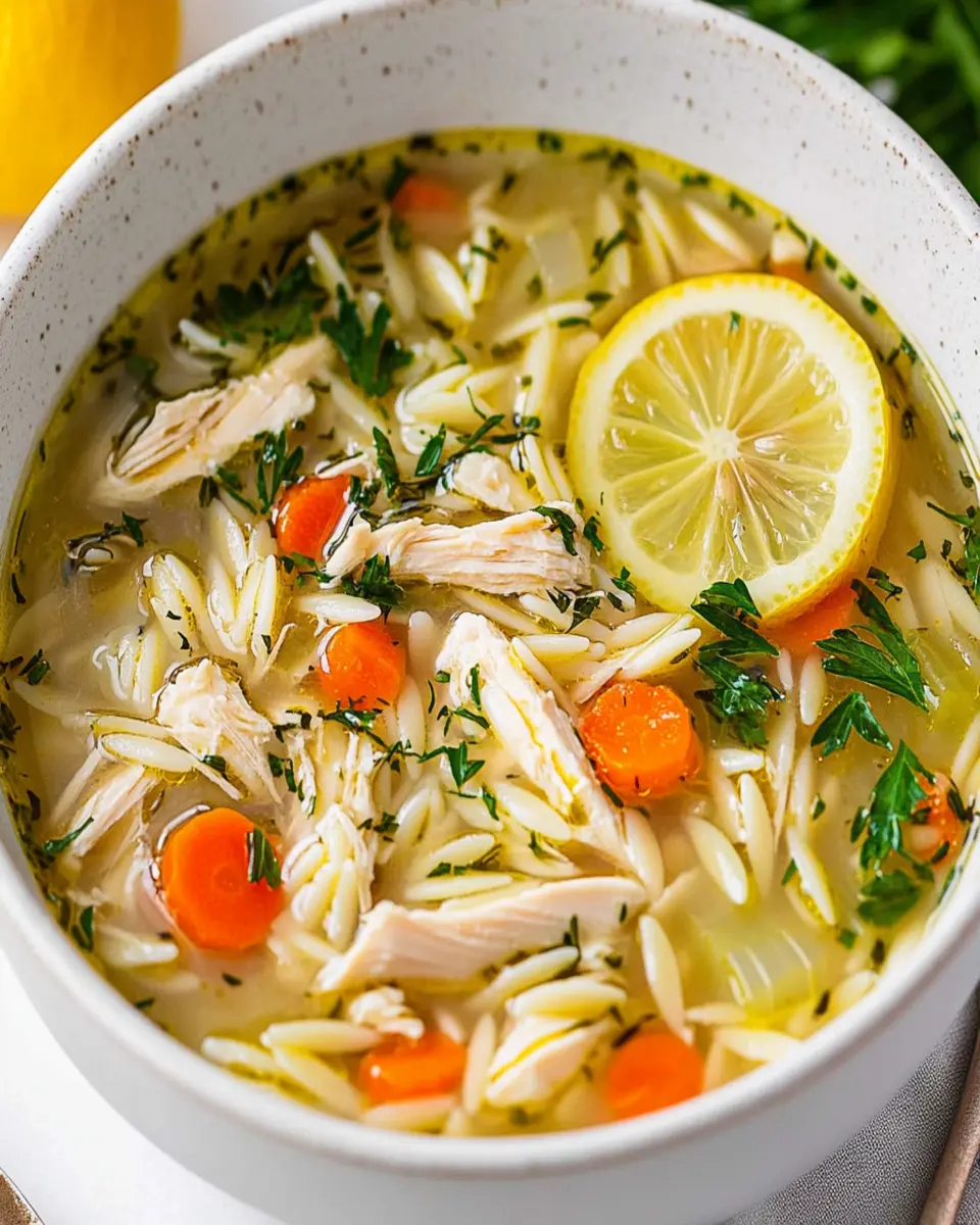 Lemon Chicken Orzo Soup First Image First Image