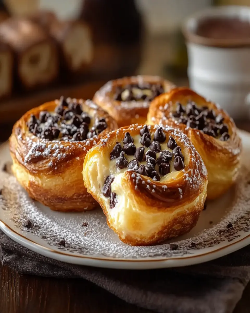 Indulgent Chocolate Chip Custard Brioches First Image First Image