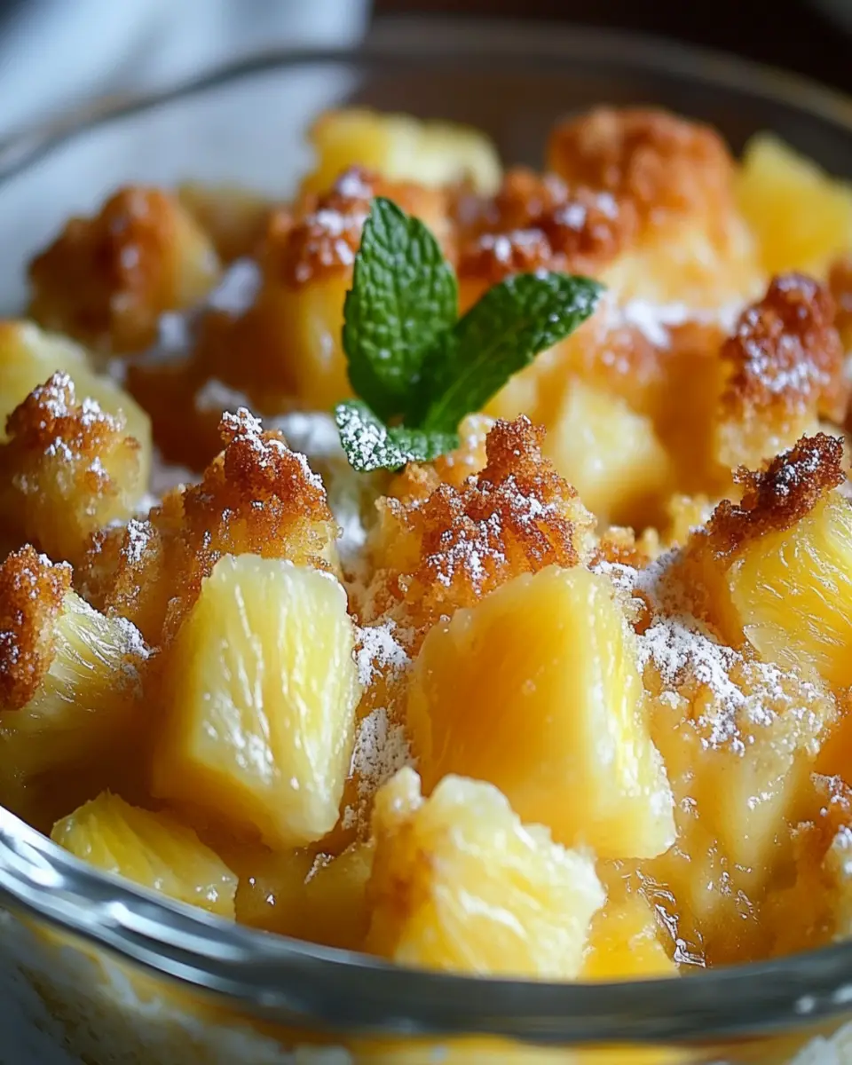 Pineapple Dump Cake Cobbler Recipe – Easy 5-Ingredient Tropical Dessert First Image First Image