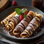 Handmade Chocolate-Filled Rolled Crepes First Image First Image