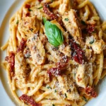 Sun-Dried Tomato Pasta with Chicken and Mozzarella First Image First Image