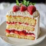 Vanilla Cake with Strawberry Filling First Image First Image