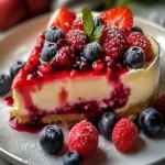 Velvety Vanilla Berry Cheesecake – Creamy & Elegant Dessert First Image First Image