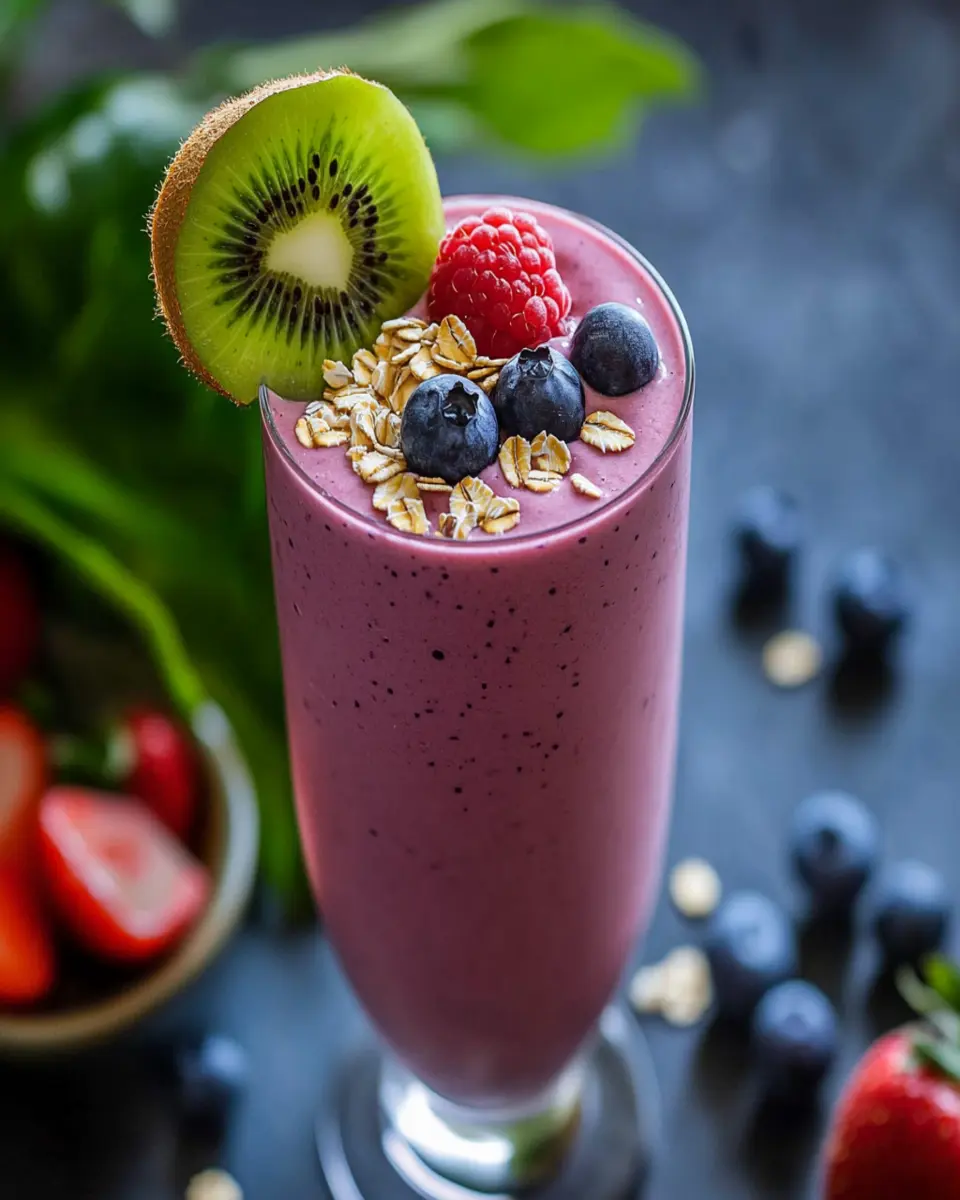 Triple Berry Oat Tropical Smoothie Recipe First Image First Image